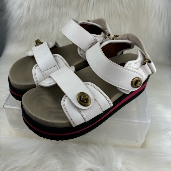 COACH TRAIL PLATFORM SANDALS SIZE 9B WOMANS - Picture 2 of 13